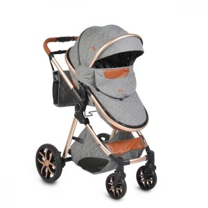 Carucior 2in1 transformabil Moni Alma Dark Grey cu Sezut reversibil
