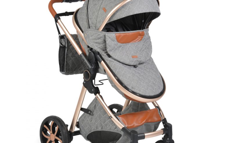 Carucior 2in1 transformabil Moni Alma Dark Grey cu Sezut reversibil