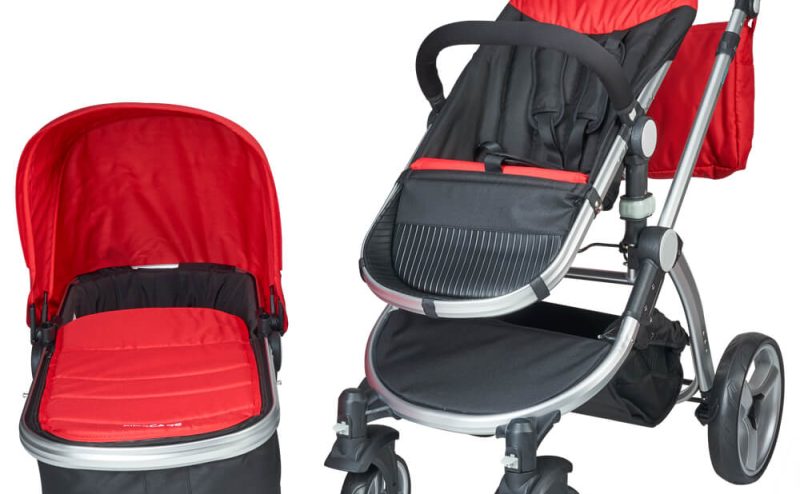 Carucior 2 in 1 Veneto rosu Kidscare