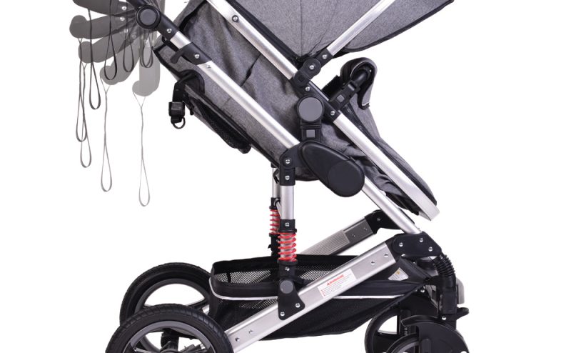 Carucior 2 in 1 cu suspensii Gala Leather Dark Grey