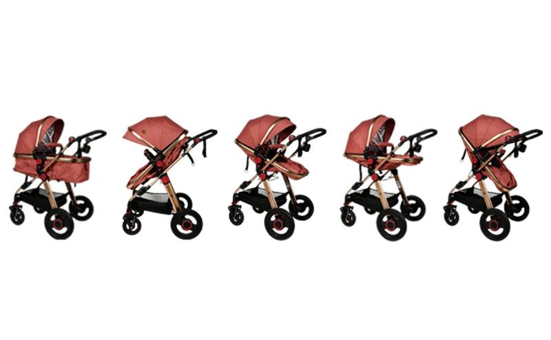 Carucior 2 in 1 reversibil S-18 Buf Boof Linen Pink 0-36 luni