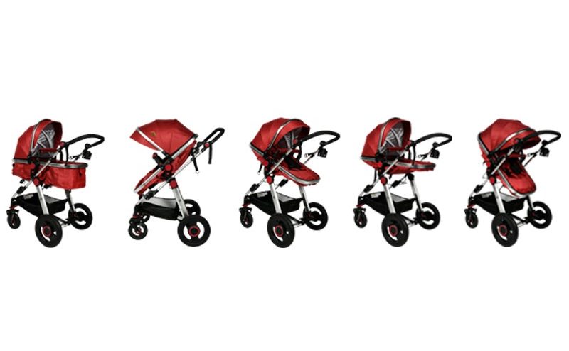 Carucior 2 in 1 reversibil S-18 Buf Boof Linen Red 0-36 luni