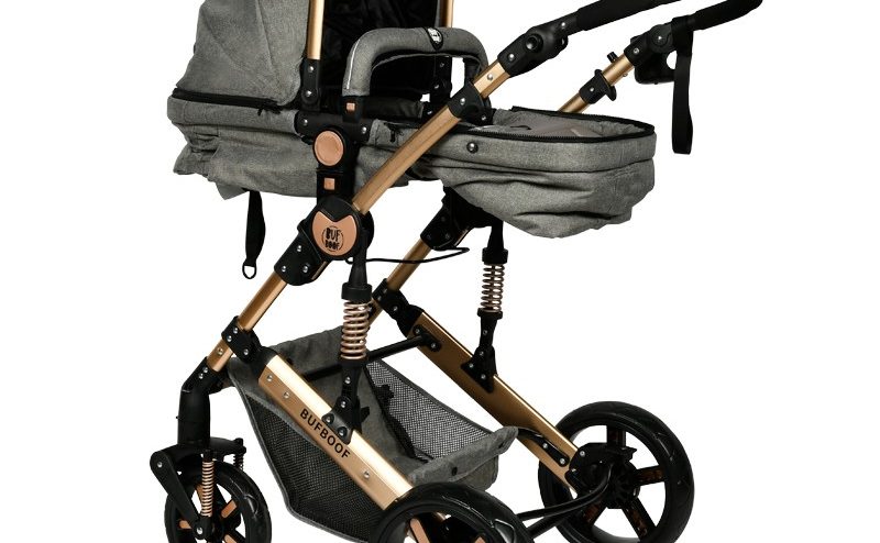 Carucior 2 in 1 reversibil X-2 0-36 luni Buf Boof Grey Gold