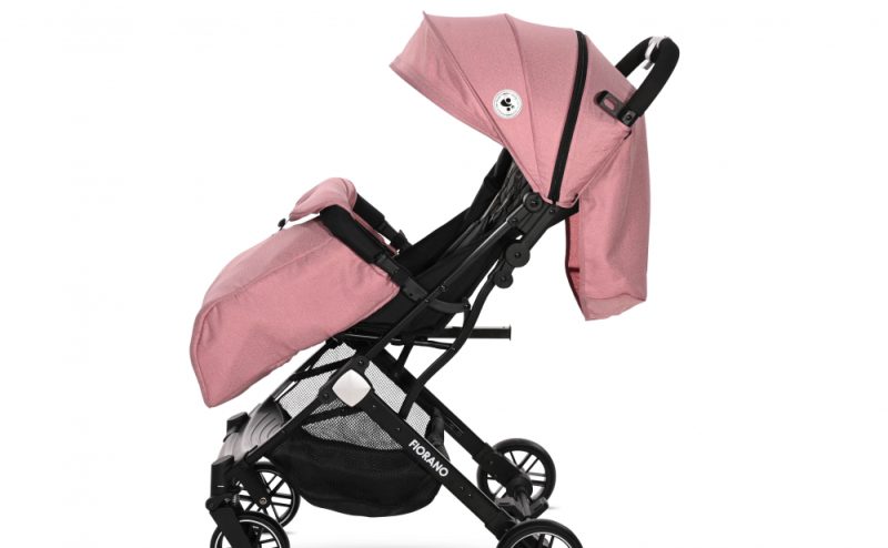 Carucior Fiorano cu husa de picioare inclusa si maner de transport tip troller Rose Quartz