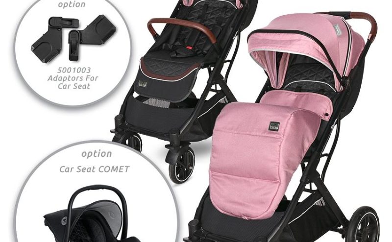 Carucior pentru nou-nascut Storm pana la 22 kg cadru aluminiu Rose Quartz