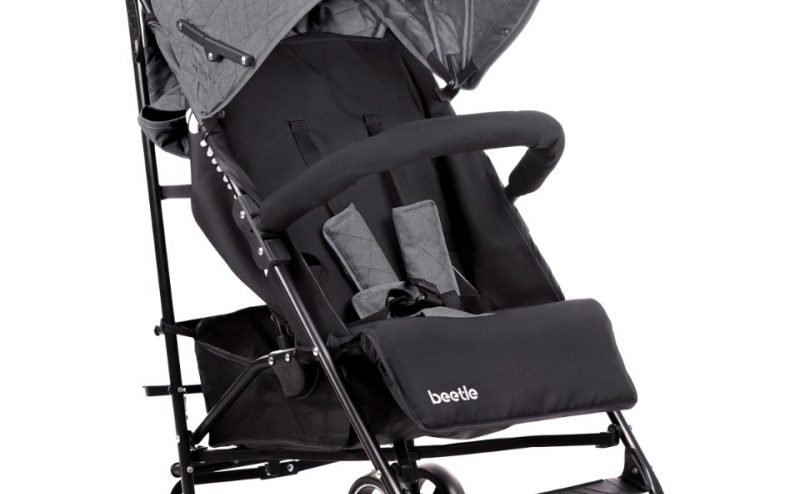 Carucior sport pentru copii KikkaBoo Beetle Grey cu Spatar reglabil