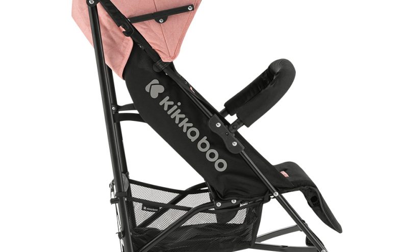 Carucior sport pentru copii KikkaBoo Beetle Pink cu Spatar reglabil