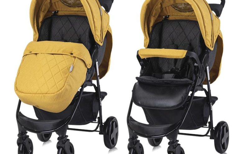 Carucior sport Olivia cu husa de picioare Lemon Curry