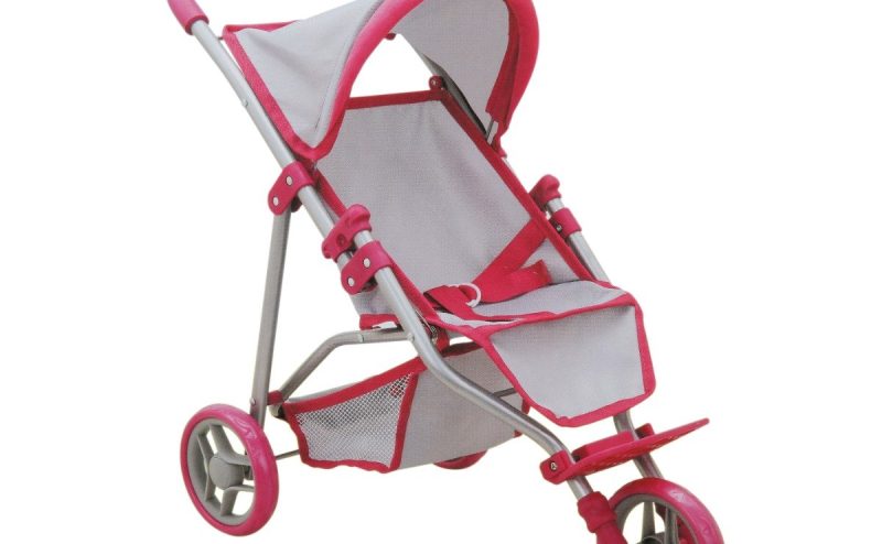 Carucior pliabil cu 3 roti pentru papusi