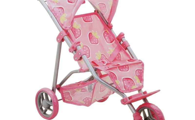 Carucior pliabil cu 3 roti pentru papusi